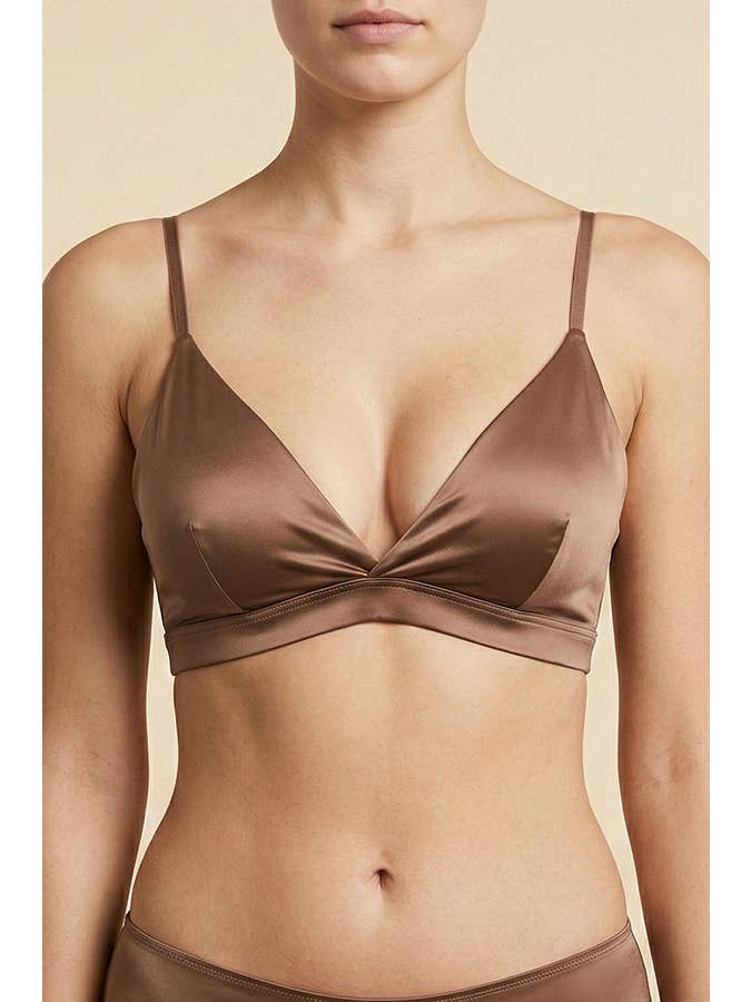 Satin Wireless Bralette w/Padding