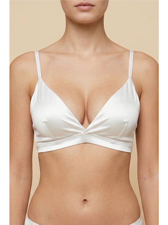 Satin Wireless Bralette w/Padding