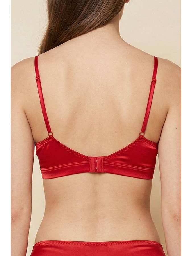 Satin Wireless Bralette w/Padding