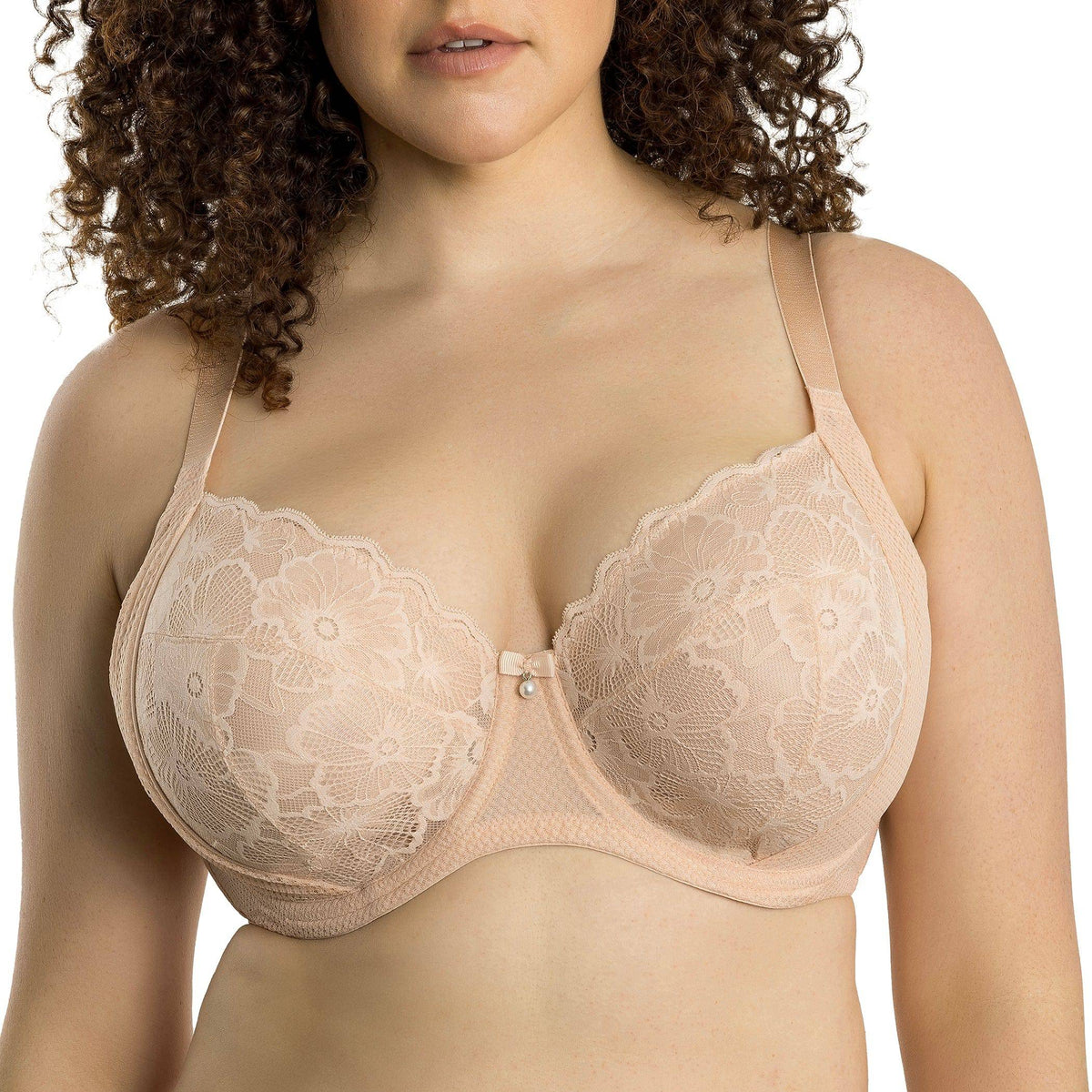 Luxlacy Full Bust Lace Padded Bra - Desert Flower
