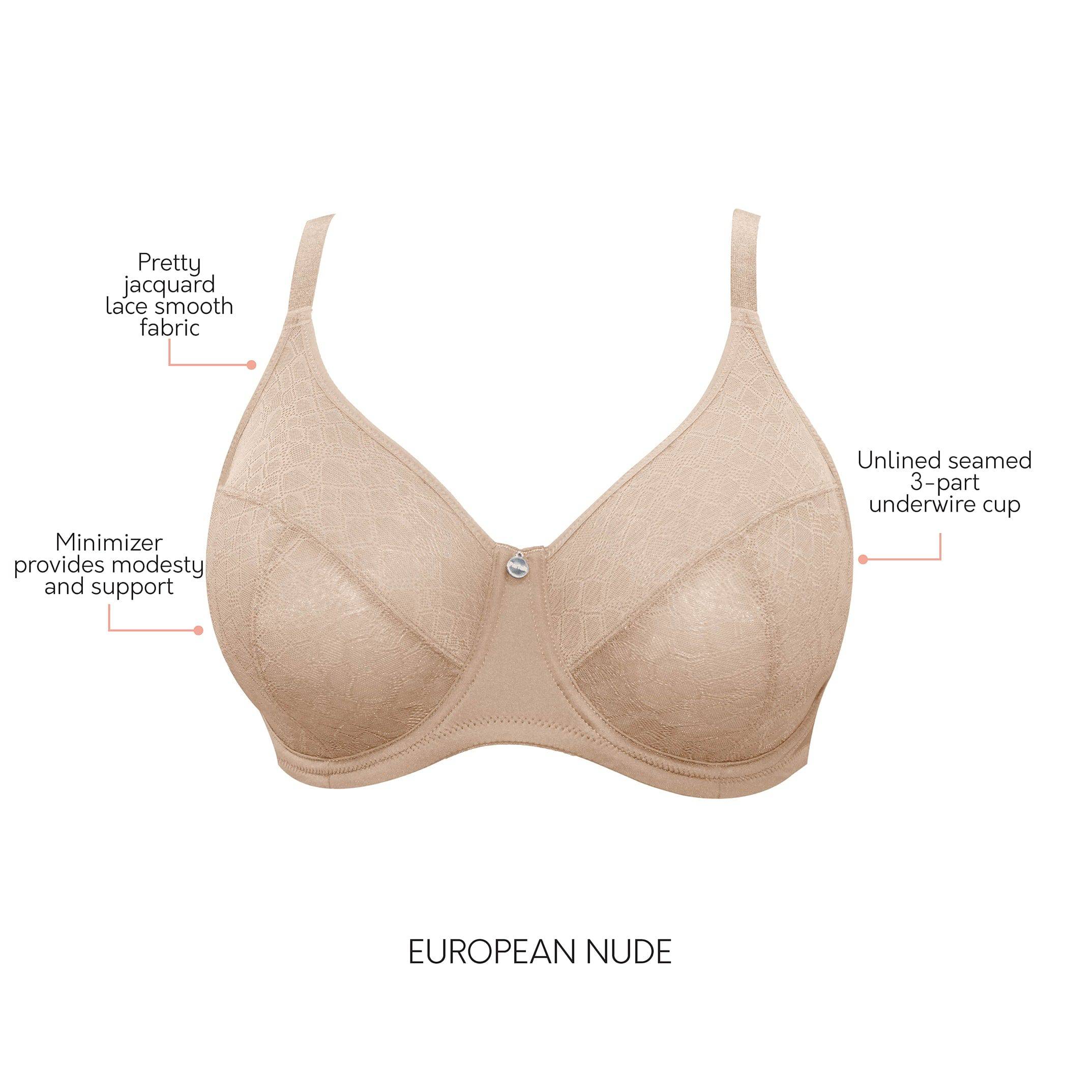 Enora Minimizer Full Bust Supportive Bra - E. Nude