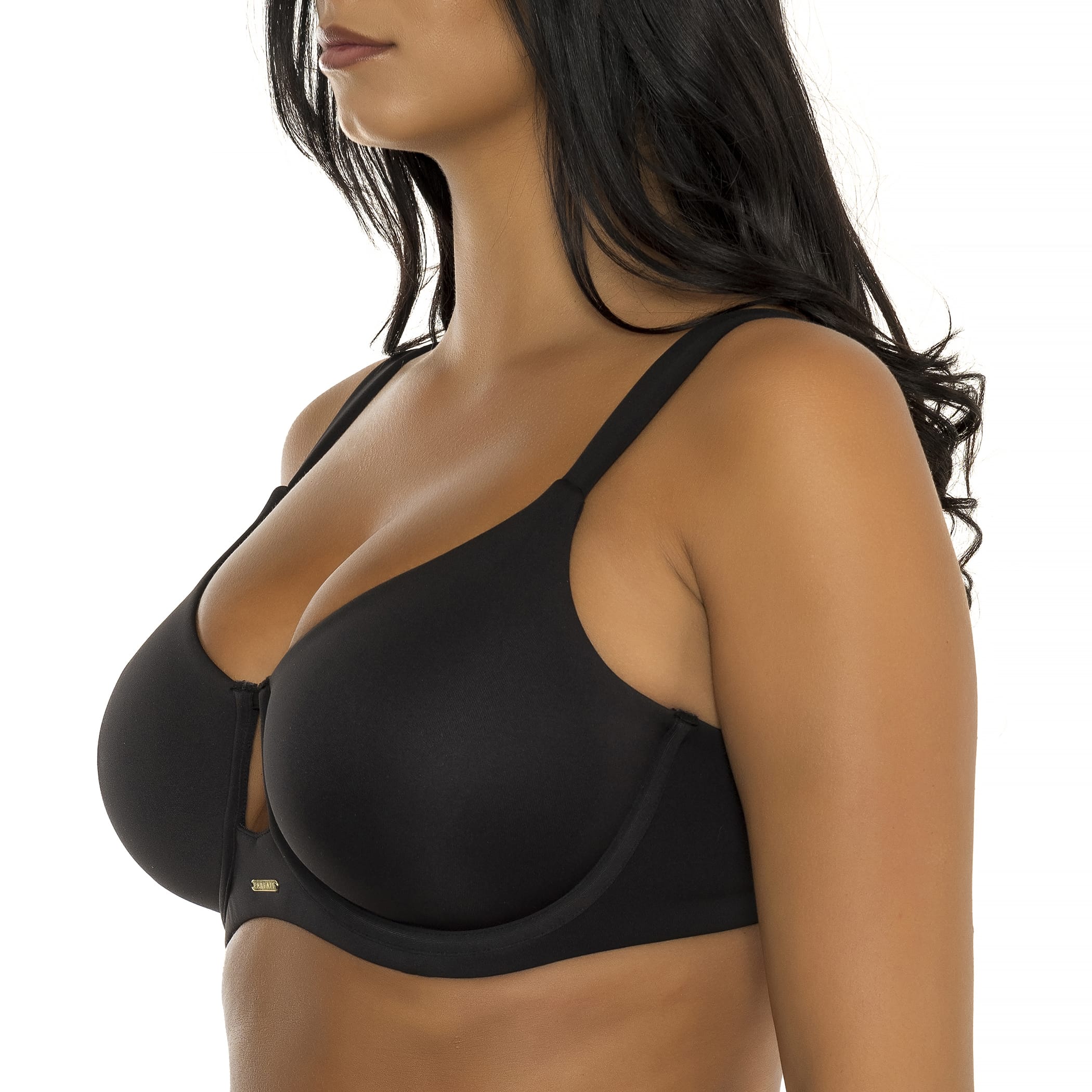 Emily Full Busted Unlined Non-Padded Wired T-Shirt Bra - Black