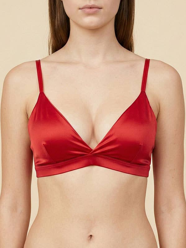 Satin Wireless Bralette w/Padding