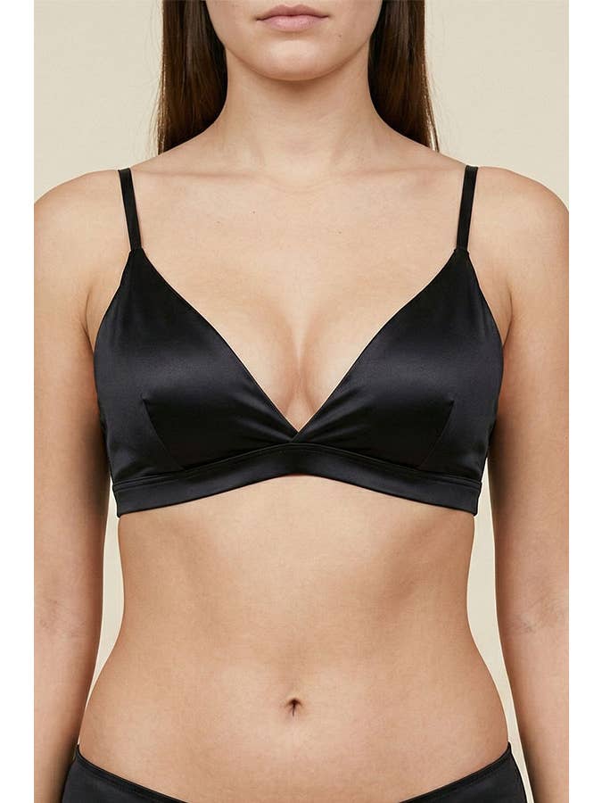 Satin Wireless Bralette w/Padding